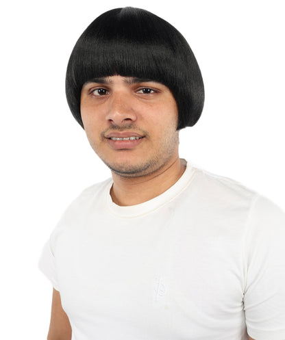 Adult Men’s Earfquake-Inspired Retro Blue Suit Costume & Multiple Bob Wig Bundle | Included sunglass | Bold Retro Look for Cosplay & Costume Events