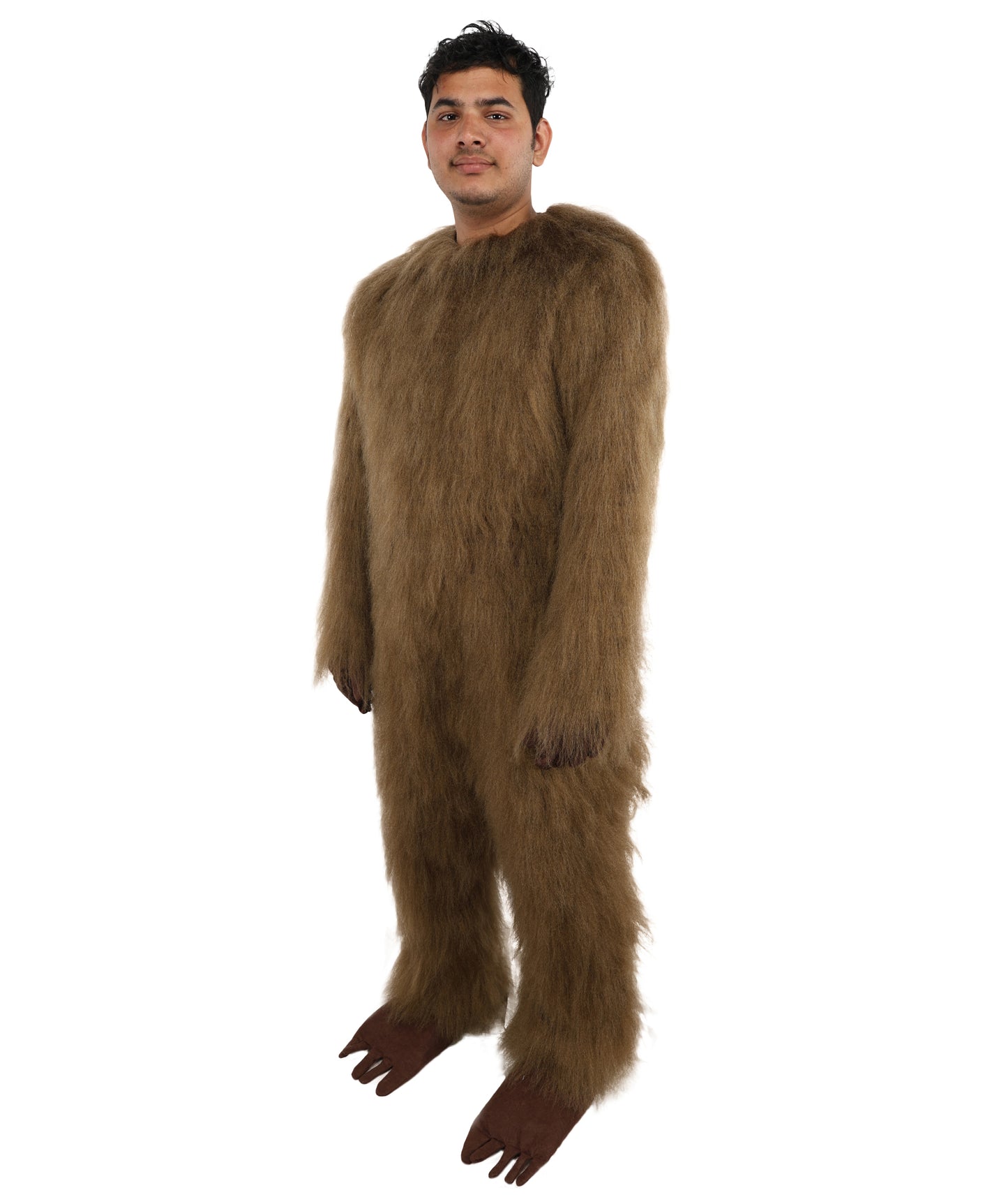 HPO Unisex Brown Bear Mascot Costume Bundle with Plush Head Mask Set | Animal Character Suit with Head Cover | Designed for Fancy Dress Wear