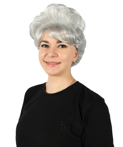 HPO Women's Bun Style 50s Housewife Multiple Wig | Halloween and Cosplay Wig | Flame-retardant Synthetic Fiber