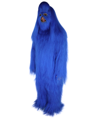 HPO Unisex Extreme Hairy Person Costume, Mask and Bundle - Full-Body Hair Suit Extra-Long Ash Brown Costume Wig for Halloween, Cosplay & Parties