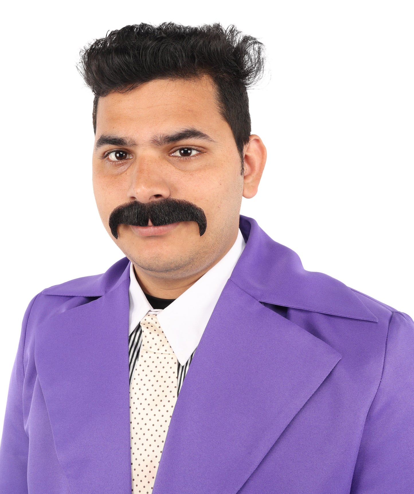 Men's Horseshoe Style Moustache Set | Black Famous Fancy Facial Hair