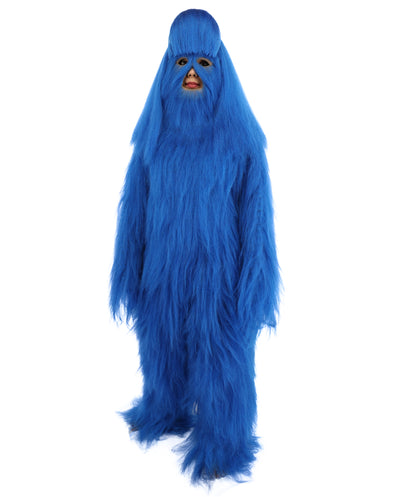 HPO Teen Extreme Hairy Person Costume Bundle & Mask Set - Full-Body Hair Suit Extra-Long Costume Wig for Halloween, Cosplay & Parties - Multiple Color Options