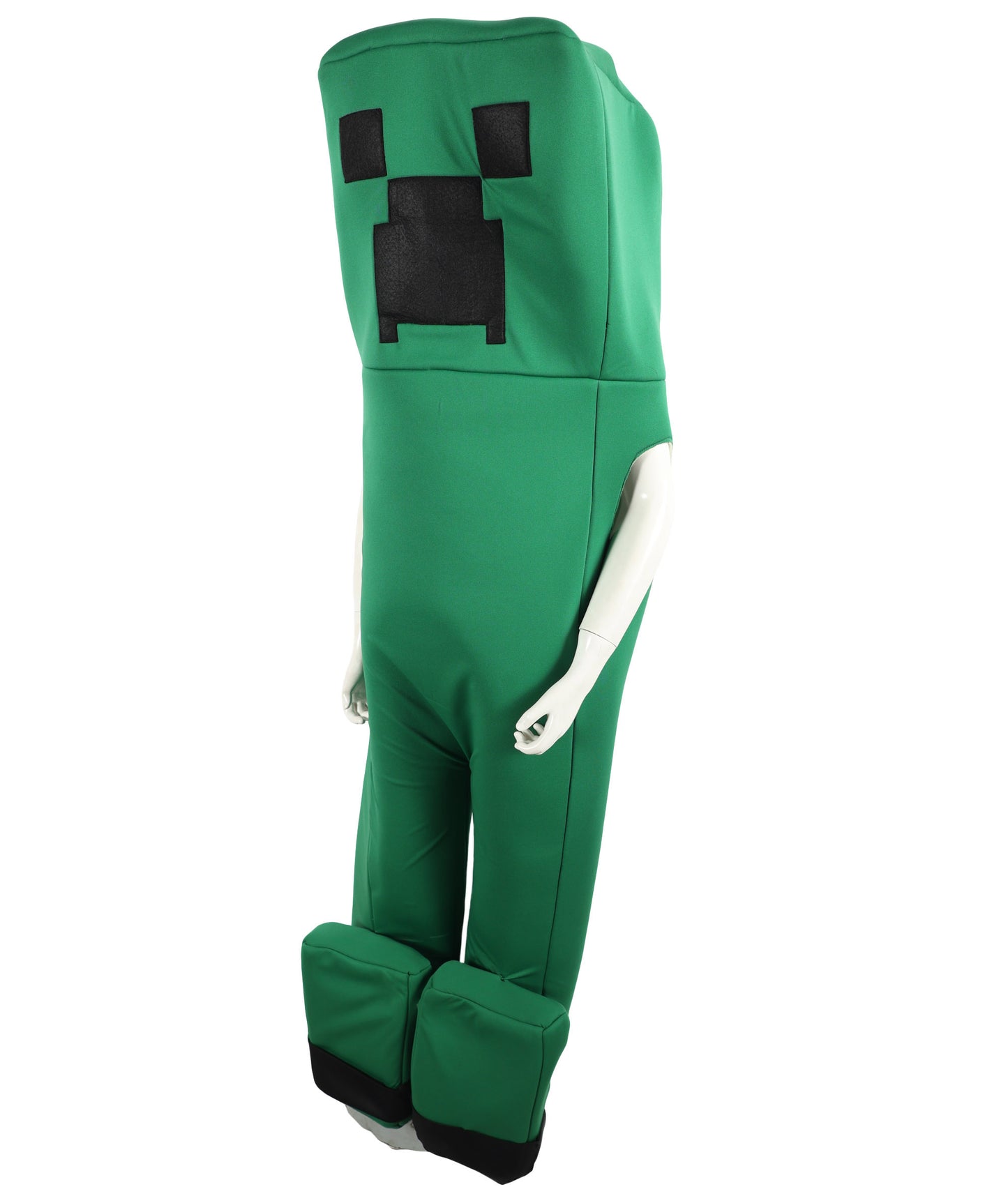 HPO Teen Pixelated Green Monster Dress | Block Pattern Digital Look Outfit for Halloween, Cosplay, and Themed Party Events