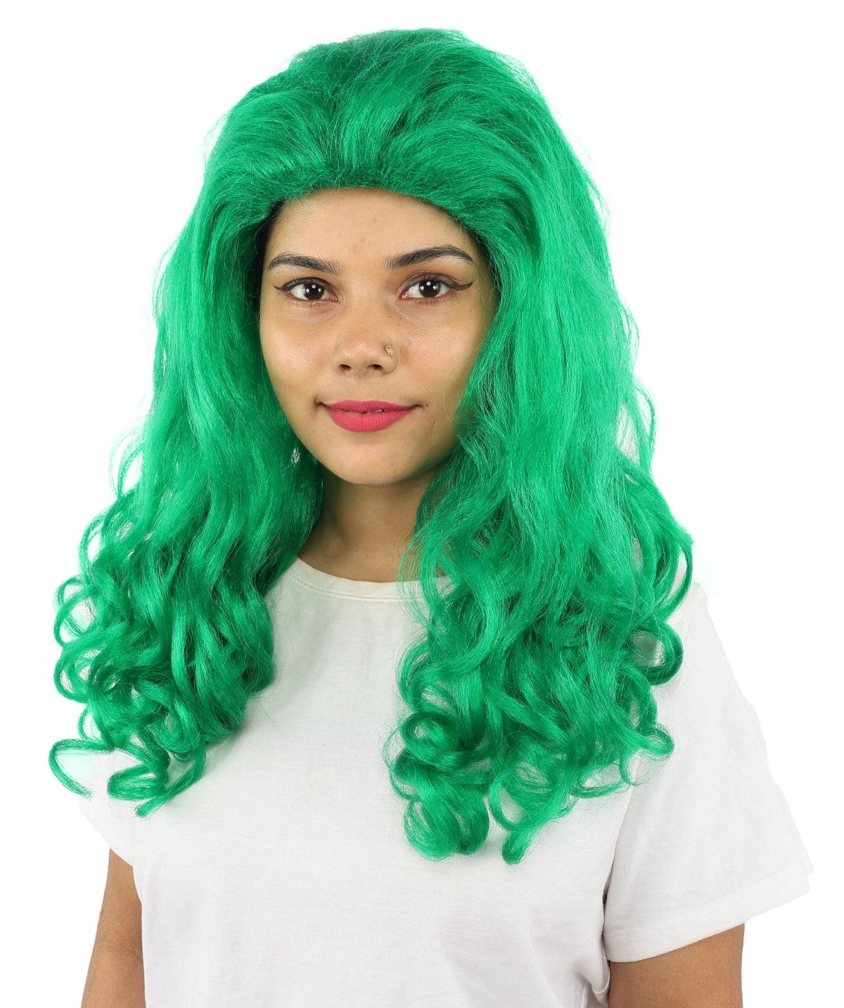 HPO Adult Women’s 16-Inch Medium Wig with Soft Curls | Multiple Color Options | Ideal for Cosplay, and Themed Events | Elegant, Versatile Hairpiece for Various Looks