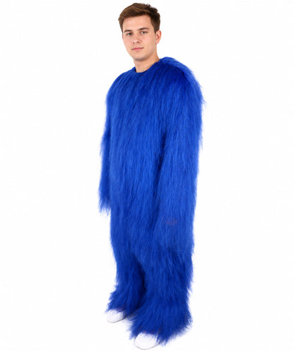 HPO Unisex Extreme Hairy Person Costume, Mask and Bundle - Full-Body Hair Suit Extra-Long Ash Brown Costume Wig for Halloween, Cosplay & Parties