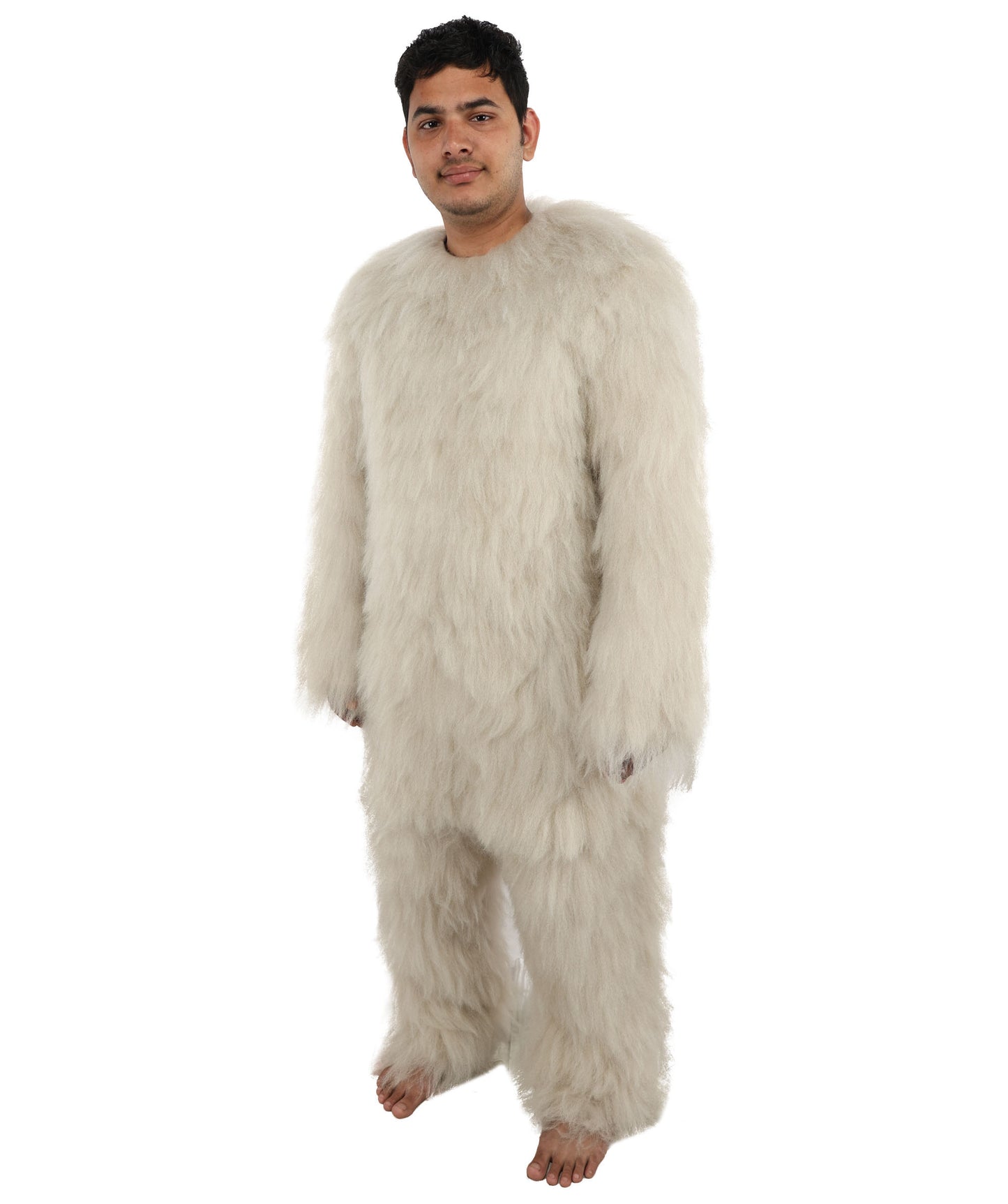 HPO Men’s Grey Animal Costume Bundle & Mask Set | Fluffy Creature Outfit & Hair for Cosplay & Roleplay | Plush Character  Costumes for Parties, Photo Shoots & Themed Events