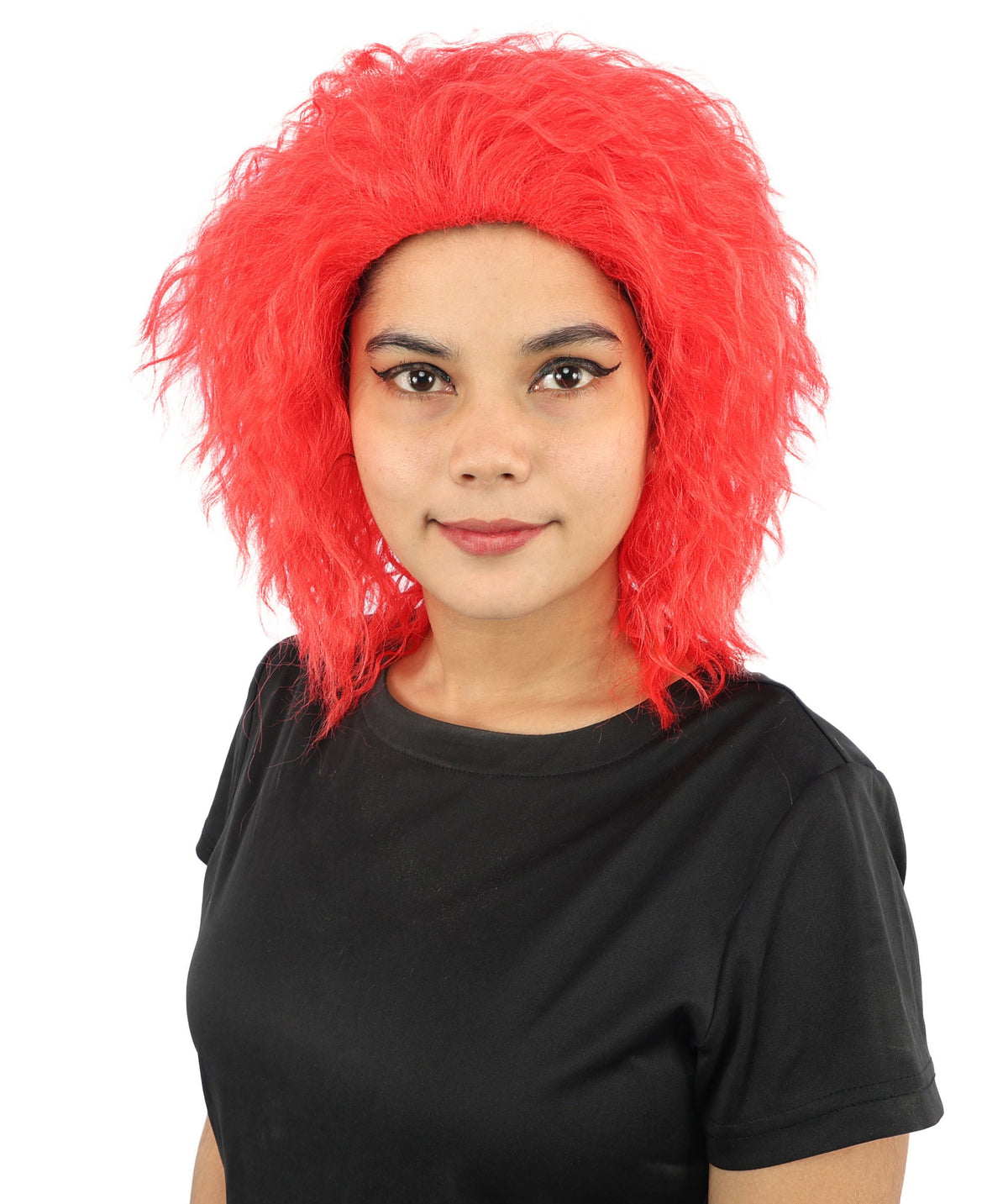 HPO Adult & Teen Women’s 15-Inch Curly Wig | Multiple Color Options | Wavy Voluminous Style | Idal for Costume, Cosplay, and Themed Events
