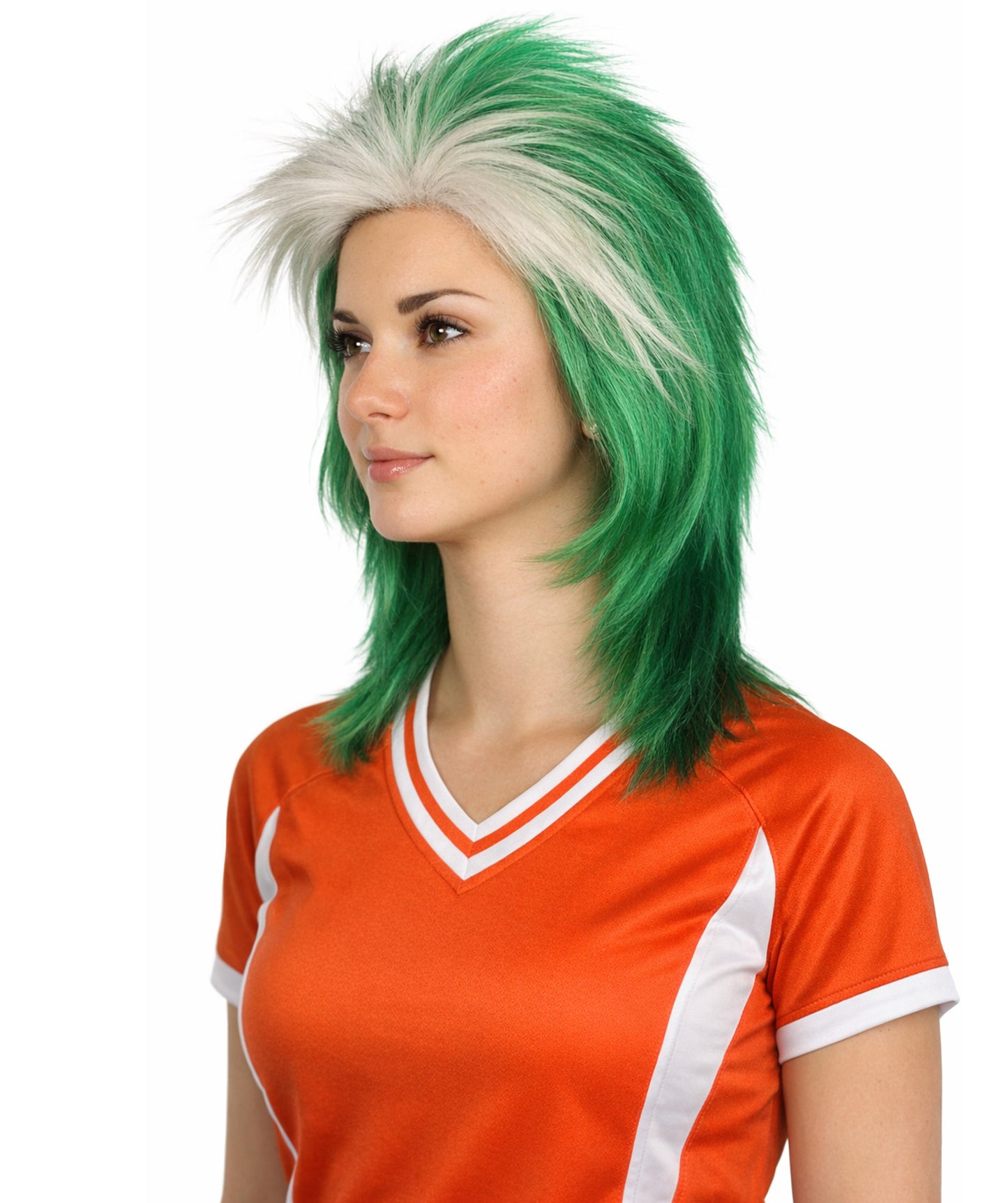 Saudi Arabia Flag Sports,80's Mullet Wig | Premium Breathable Capless Cap