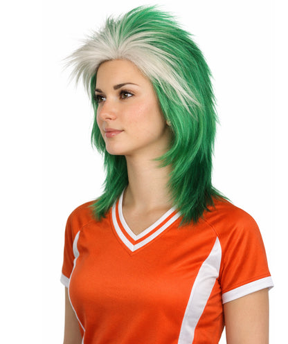 Saudi Arabia Flag Sports,80's Mullet Wig | Premium Breathable Capless Cap