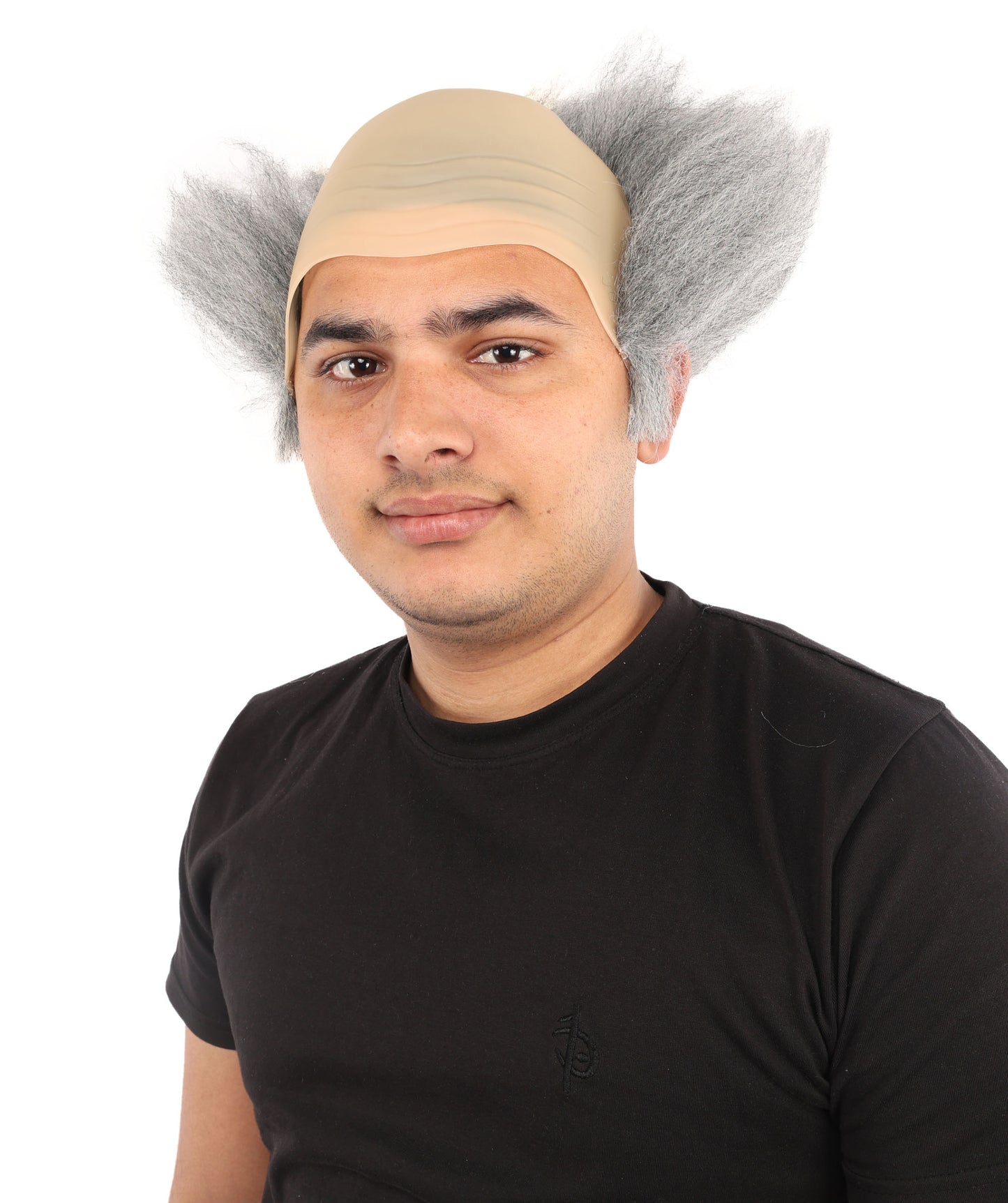 HPO Director Short Grey Wig with Skin Cap – 7 Inch Puffy Side Hair Wig for Men | Synthetic Wig for Theater, Parties, and Costume Events