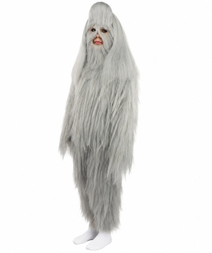 HPO Teen Extreme Hairy Person Costume Bundle & Mask Set - Full-Body Hair Suit Extra-Long Costume Wig for Halloween, Cosplay & Parties - Multiple Color Options
