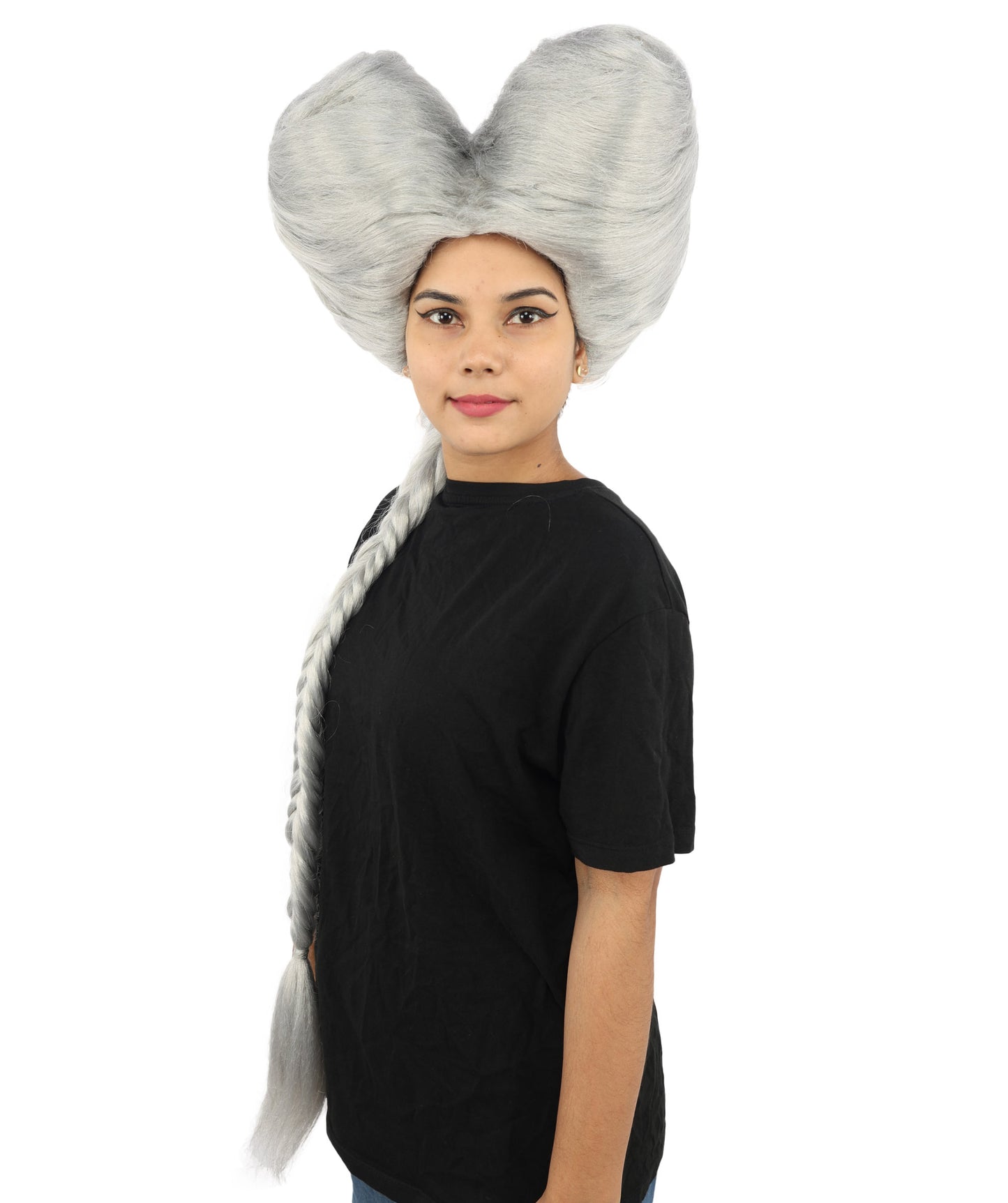 HPO Women’s Extra Long Golden Brown Count Dracula Wig | 42 Inch Synthetic Hairpiece Ideal for Gothic Noble Costume Halloween Cosplay Party Fancy Dress