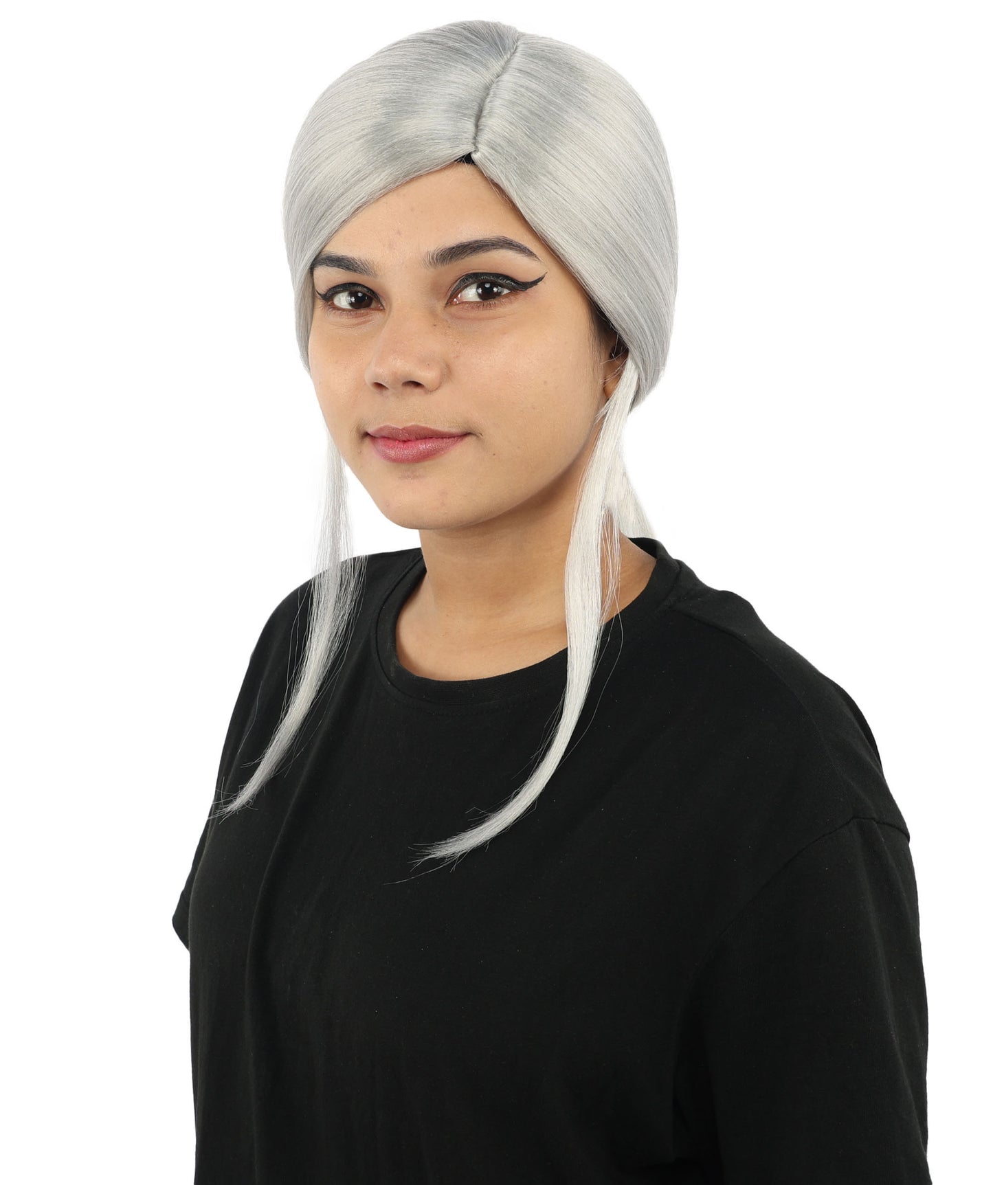 HPO Women’s Margo Gru-Inspired Long-Length Brown Wig | 17 Inch Hairpiece Halloween, Cosplay, and Themed Parties | Natural-Looking Synthetic hair with Capless Cap