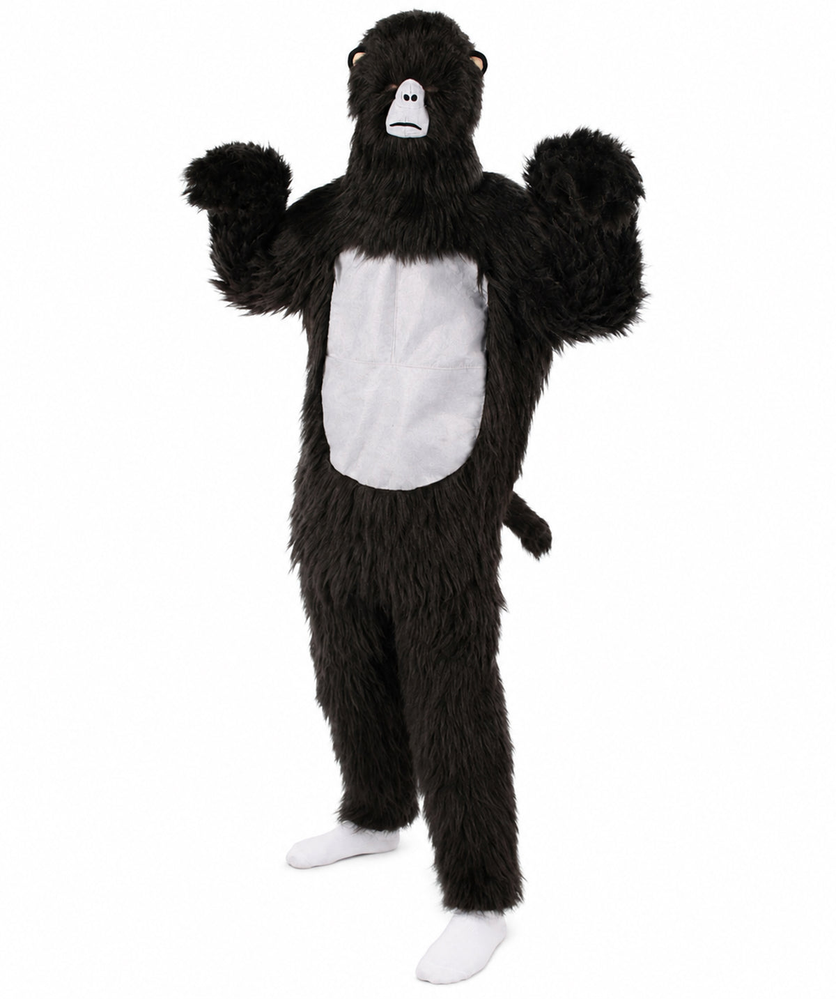 HPO Black and Grey Gorilla Costume with Mask | Long Synthetic Fibers Bundle