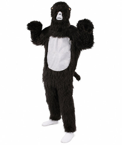 HPO Black and Grey Gorilla Costume with Mask | Long Synthetic Fibers Bundle