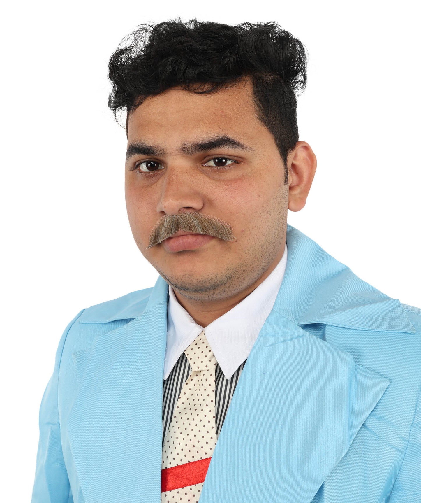 Men's Human Hair Moustache | Facial Hair Multiple Colours Option | HPO