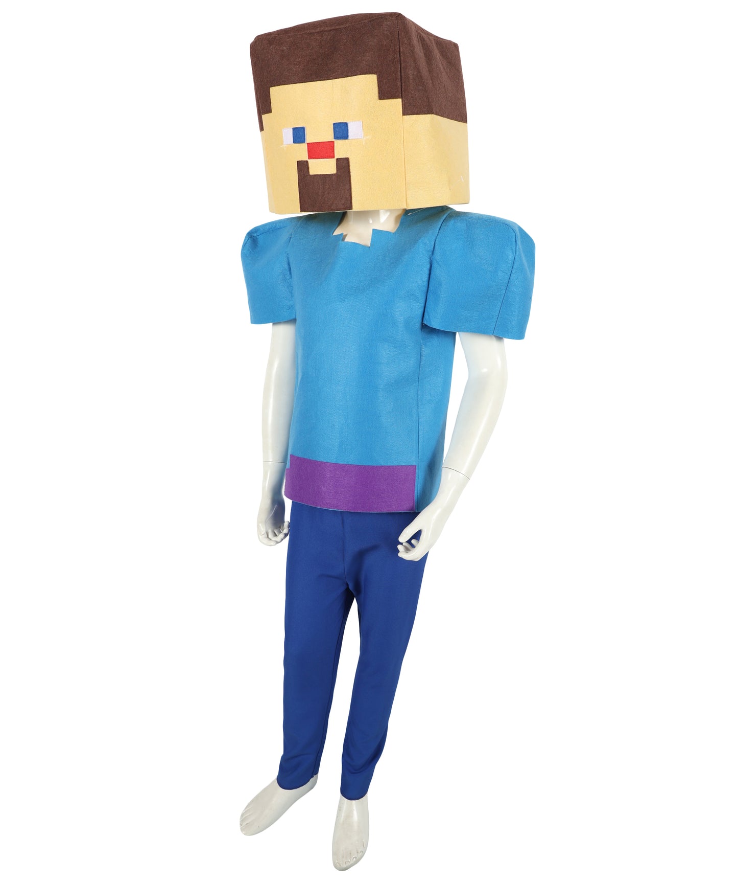 HPO Teen Video Game Character Outfit | Multicolor Style Costume Cape with Hood | Adventure Gamer Cosplay Suit for Halloween, Roleplay & Themed Party Events