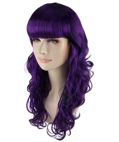 HPO Women's Wig for Fancy Anti-Hero Girl | Long Curly Party Ready Fancy Halloween Wigs | Premium Breathable Capless Cap