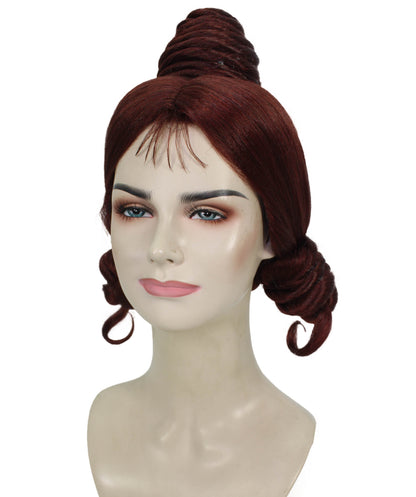 HPO Women's Haunted House Ghost Top Knot Wig I Halloween Wig I Flame-retardant Synthetic Fiber