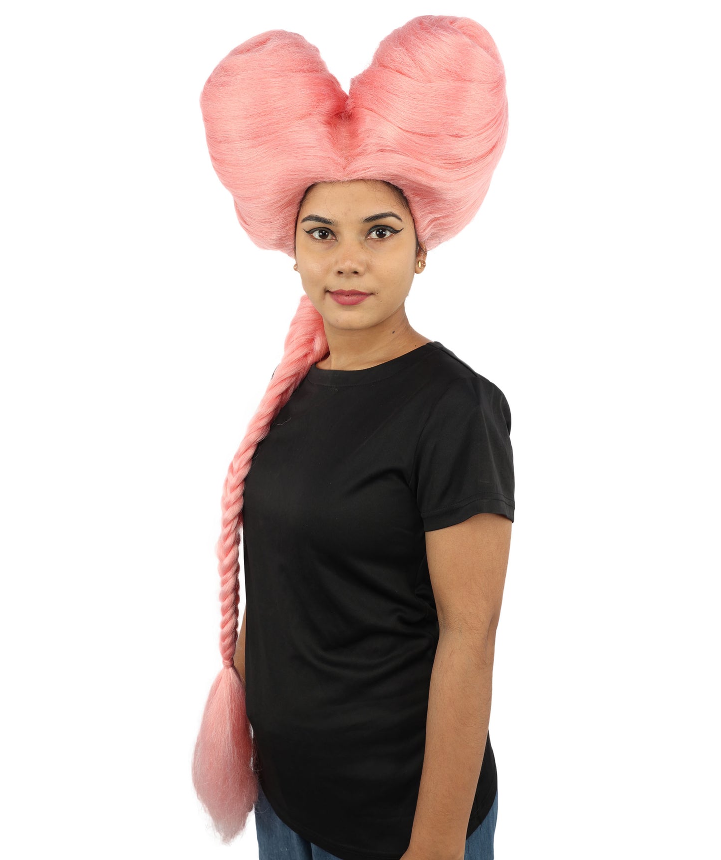 HPO Women’s Extra Long Golden Brown Count Dracula Wig | 42 Inch Synthetic Hairpiece Ideal for Gothic Noble Costume Halloween Cosplay Party Fancy Dress