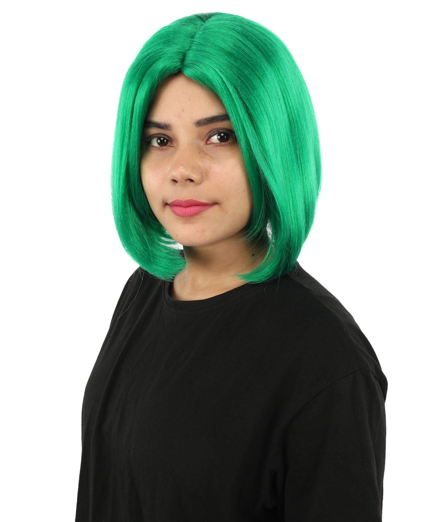 Adult Women's Two-Tone Bob Wig | Multiple Color Options | Short Straight Blunt Cut Inspired by American Pop Artist Look | Natural Hairline for Halloween and Cosplay
