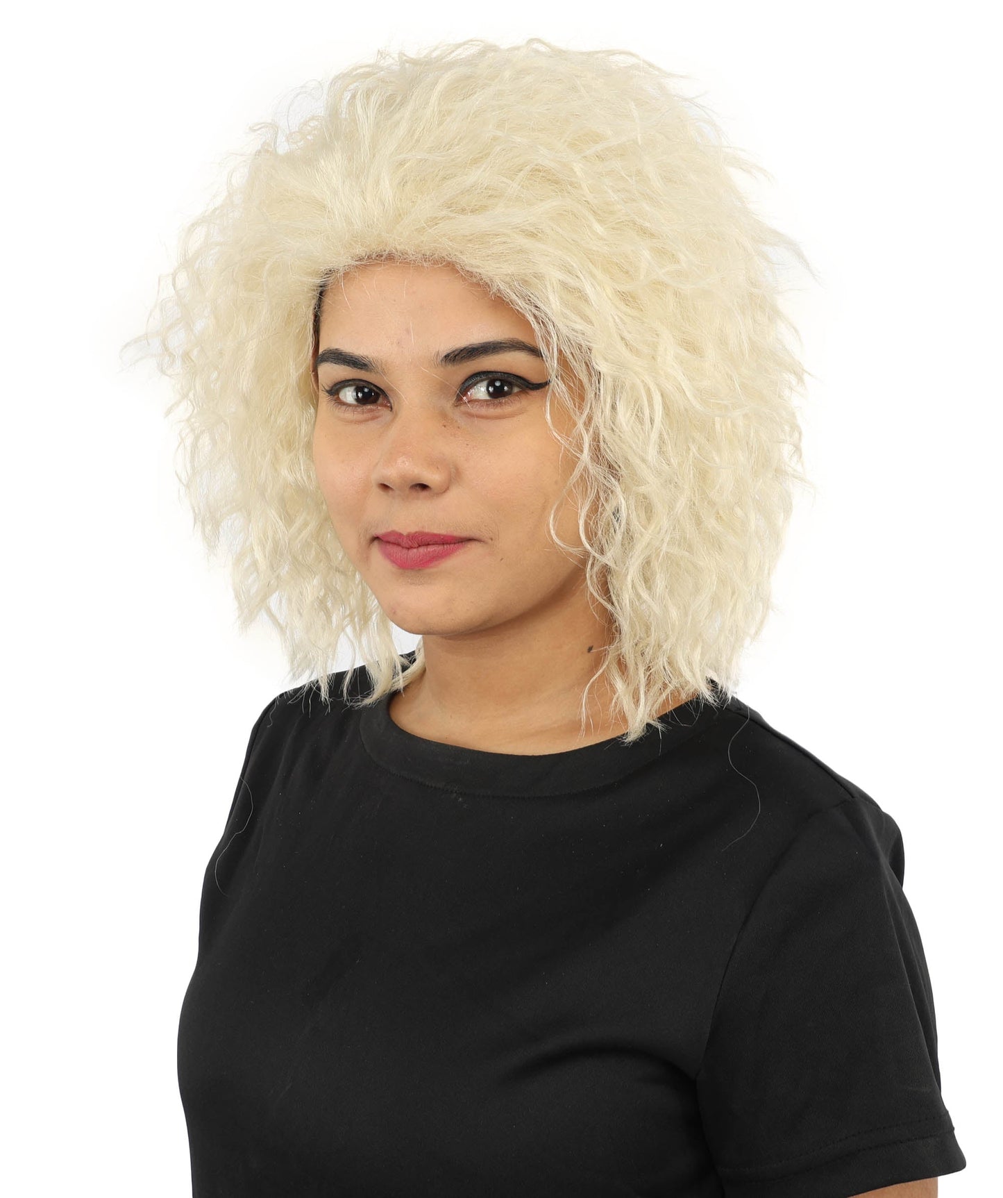 HPO Adult Women’s 15-Inch Curly Wig | Multiple Color Options | Wavy Voluminous Style | Idal for Costume, Cosplay, and Themed Events