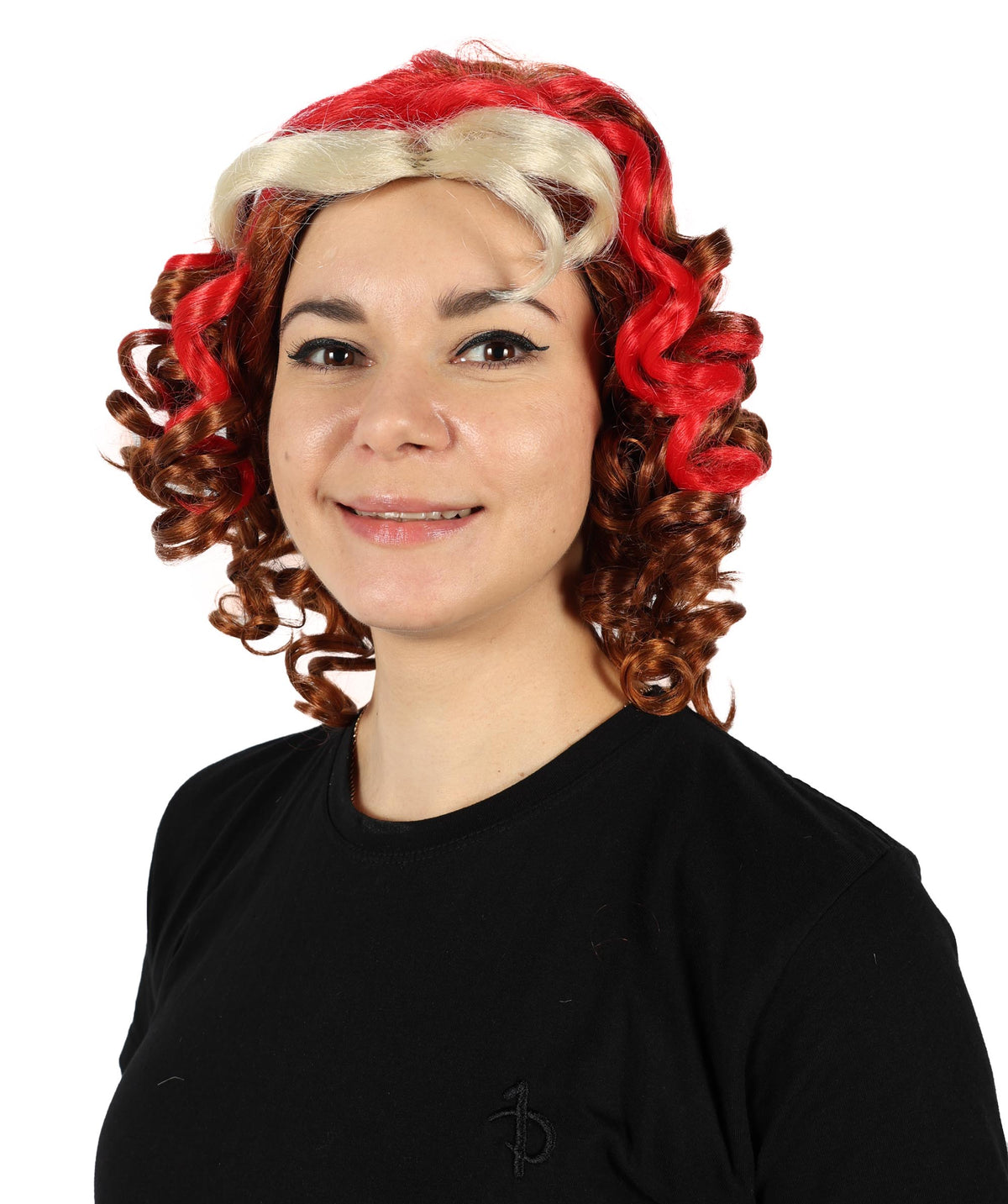 HPO Women's Vibrant 90s Pop Diva Multiple Wig Bold Curls with Iconic Style and Glamorous Volume, Premium Breathable Capless Cap