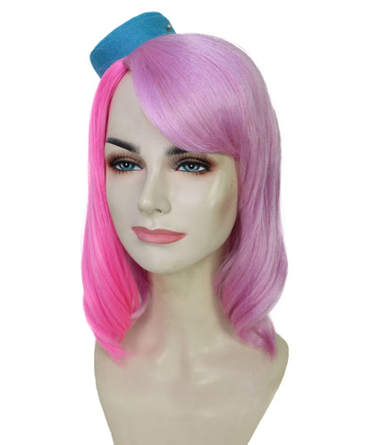 HPO Women's Futuristic Anime-Style Medium Multiple Wig | Sleek Adult Cosplay Hairpiece | Halloween,Roleplay & Themed Events