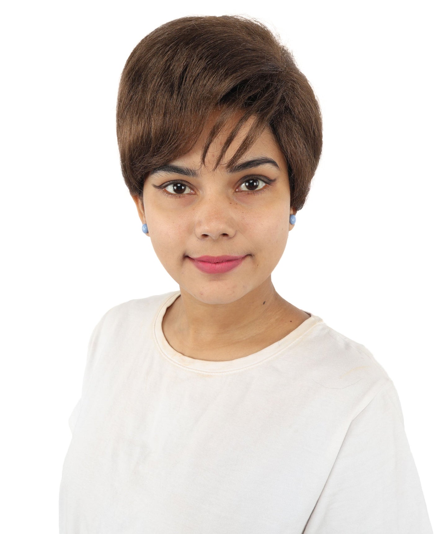 HPO Adult Women’s Short Black Wig | 10 Inch, Sleek and Smooth Bob Hairpiece | Ideal for Cosplay, Costume, and Themed Events
