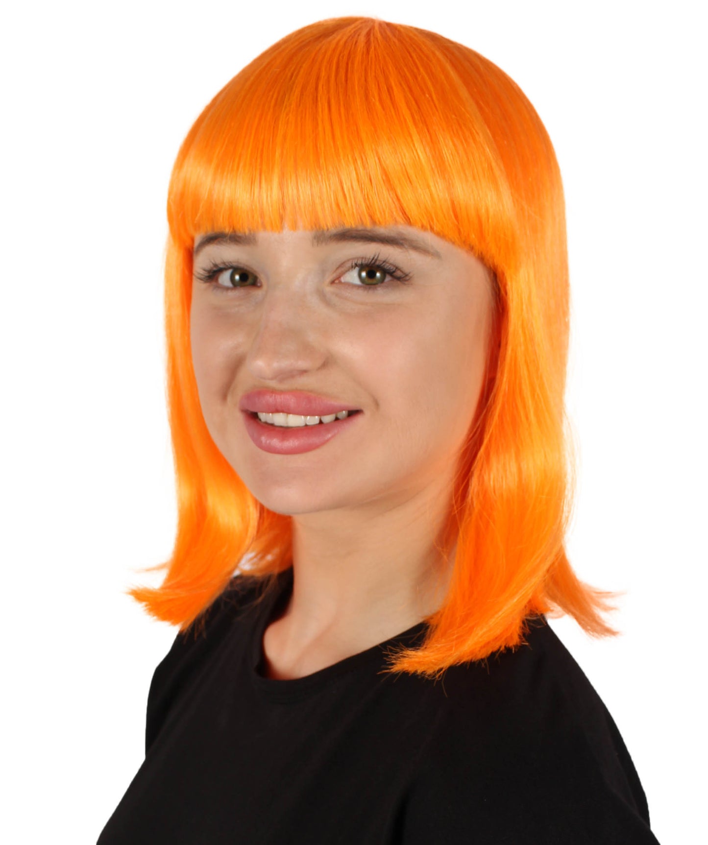 HPO Women's Shoulder Length Bob Wig Collection | Straight Halloween Wig Multiple Color Option | Premium Breathable Capless Cap