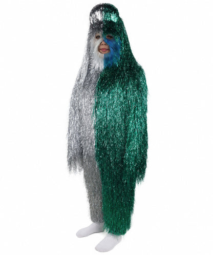 HPO Teen Extreme Hairy Two Part Costume Bundle & Mask Set - Full-Body Hair Suit Extra-Long Costume Wig for Halloween, Cosplay & Parties - Multiple Color Options
