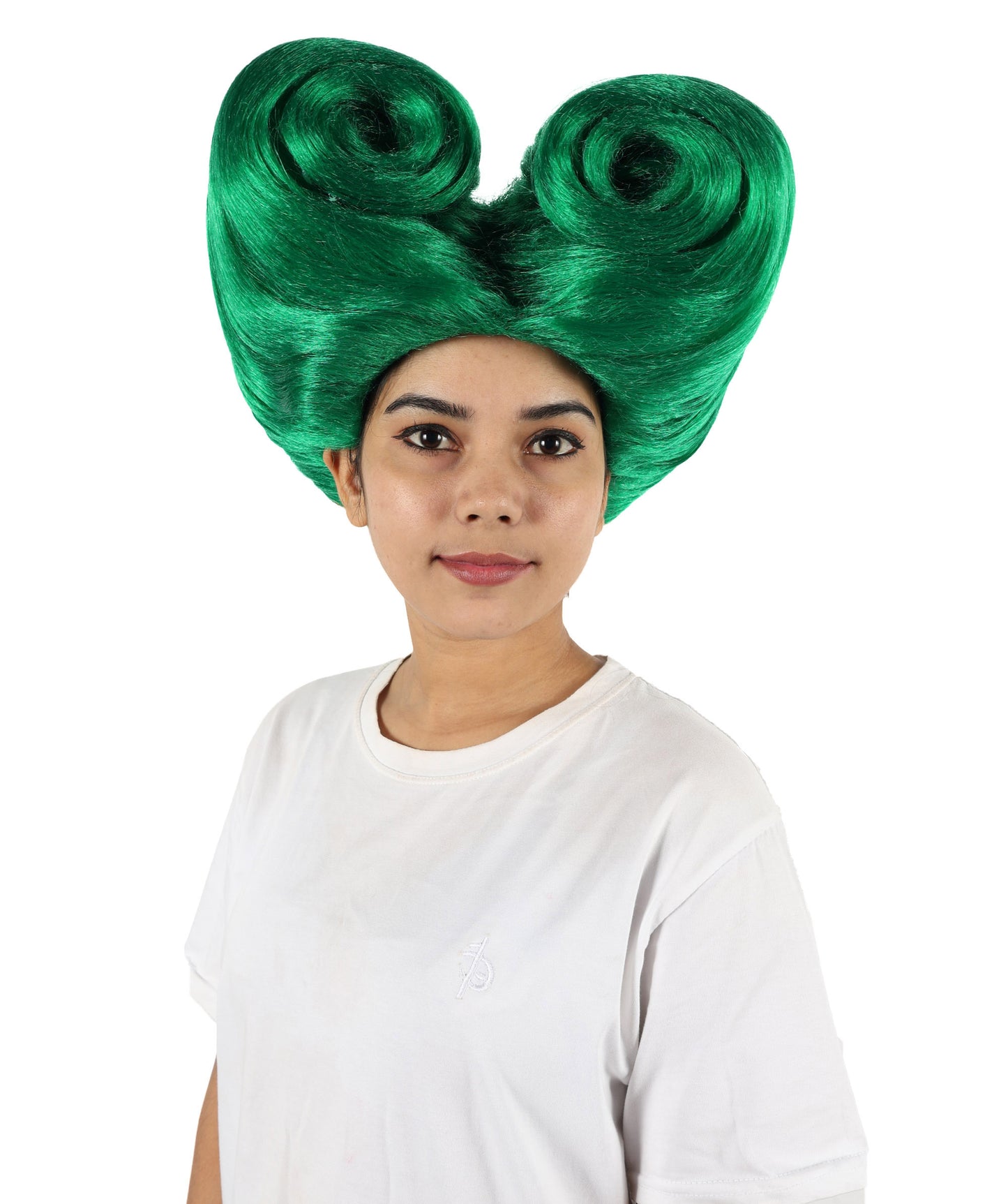 Women’s Supermodel Horn-shaped White Hair Updo Full Wig I Perfect for Halloween I Flame-retardant Synthetic Fiber