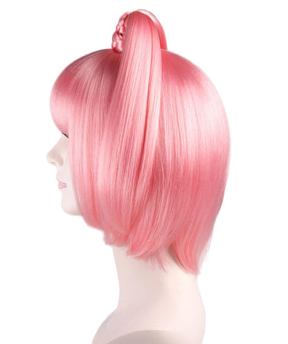 Kawaii Pink Womens Wig | Character Bob Halloween Wig | Premium Breathable Capless Cap