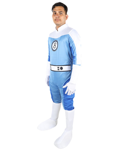 HPO Men’s Ultimate Sci-Fi Team Costume | 3-in-1 Jersey Dress with Hand Gloves | Futuristic Cosplay Outfit