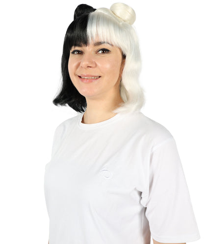 HPO Space Buns | Women's Multiple Straight Shoulder Length Trendy Space Buns Wig