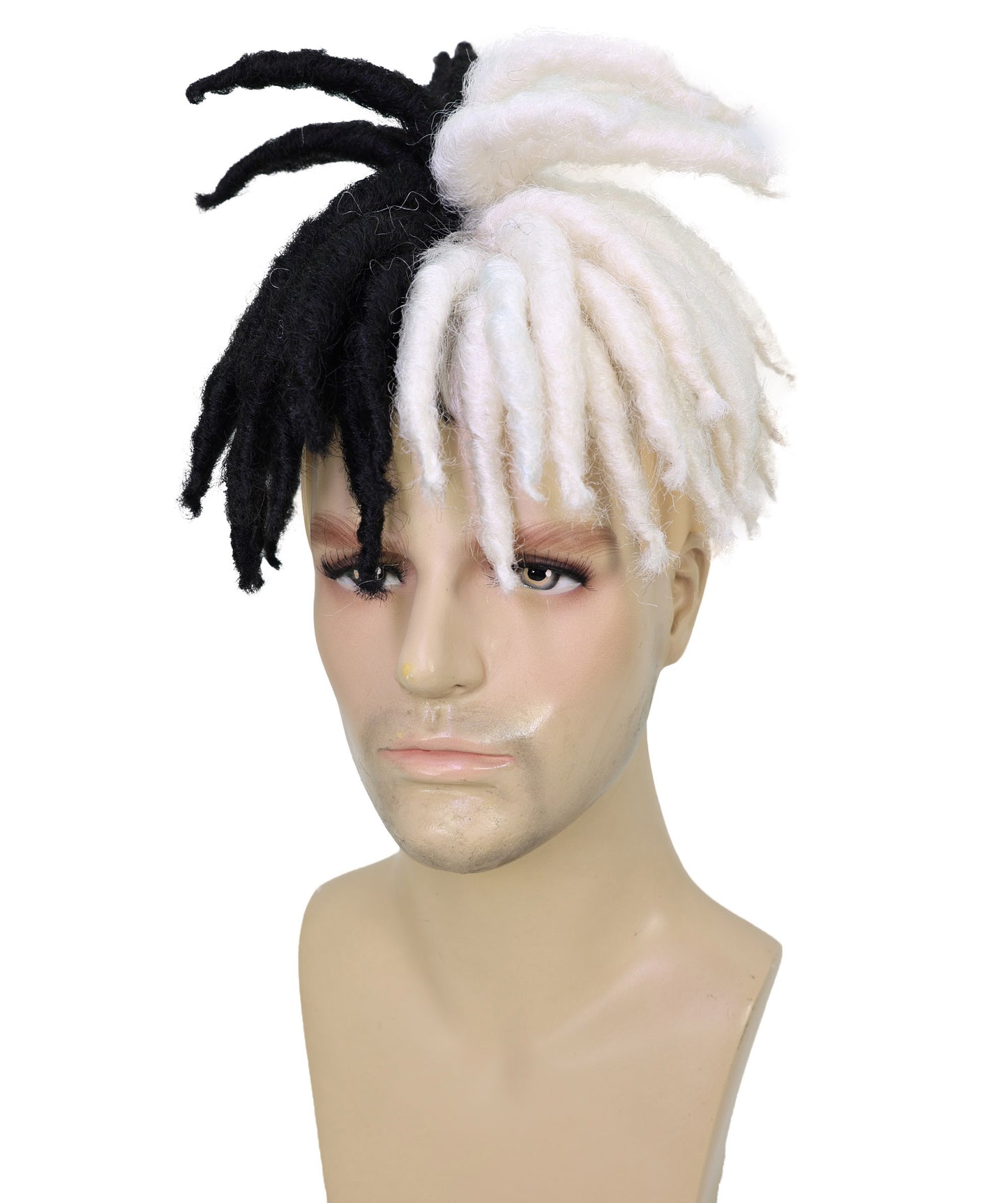 HPO Men’s American Rapper Dark Blue Dreadlock Updo Wig I Non-flammable Synthetic Fiber Wig