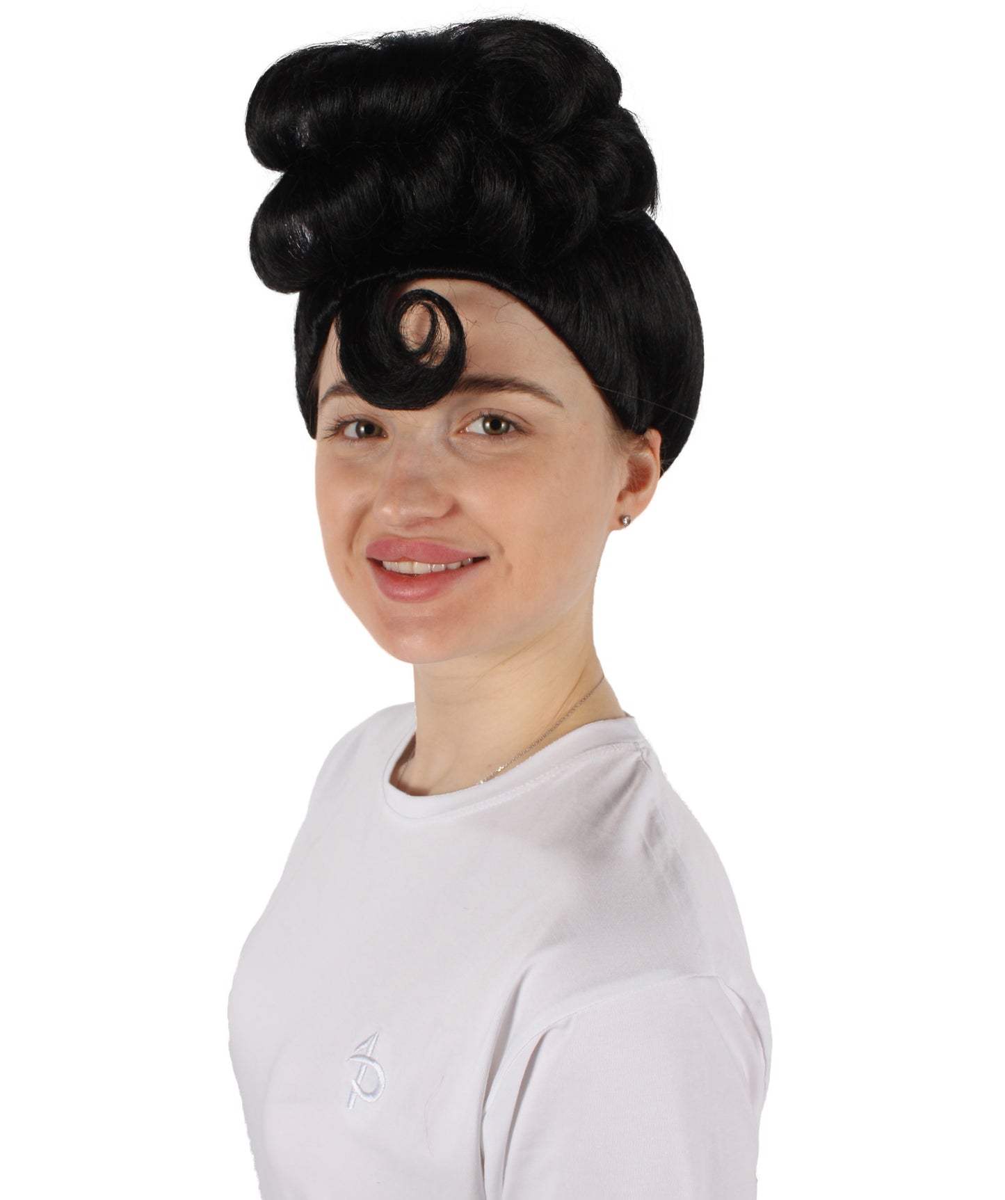  American Singer Black High Bun Wig