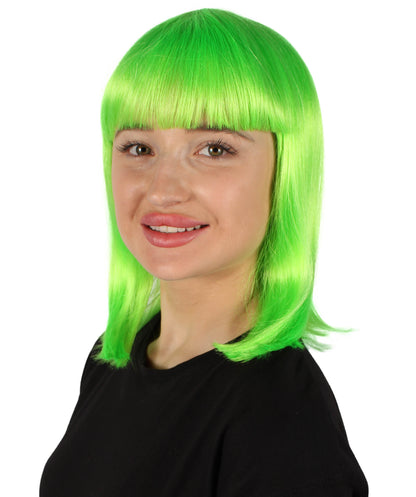 HPO Women's Shoulder Length Bob Wig Collection | Straight Halloween Wig Multiple Color Option | Premium Breathable Capless Cap