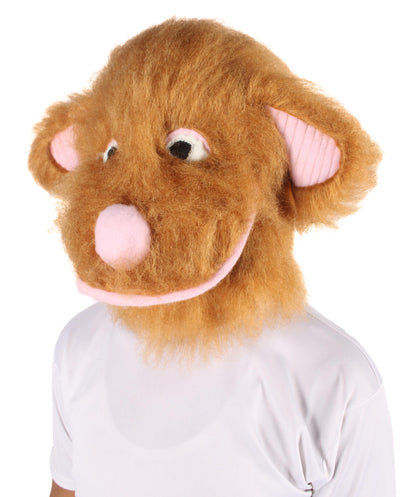 HPO Unisex Furry Brown Rat Mask | Best for Halloween | Flame-retardant Synthetic Fiber