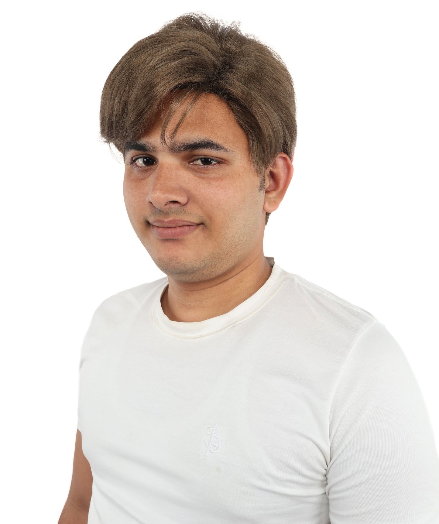 HPO Men's Short Brown Wig | Natural-Looking Synthetic Hair with Layered Texture | Classic Everyday Cosplay & Costume Style