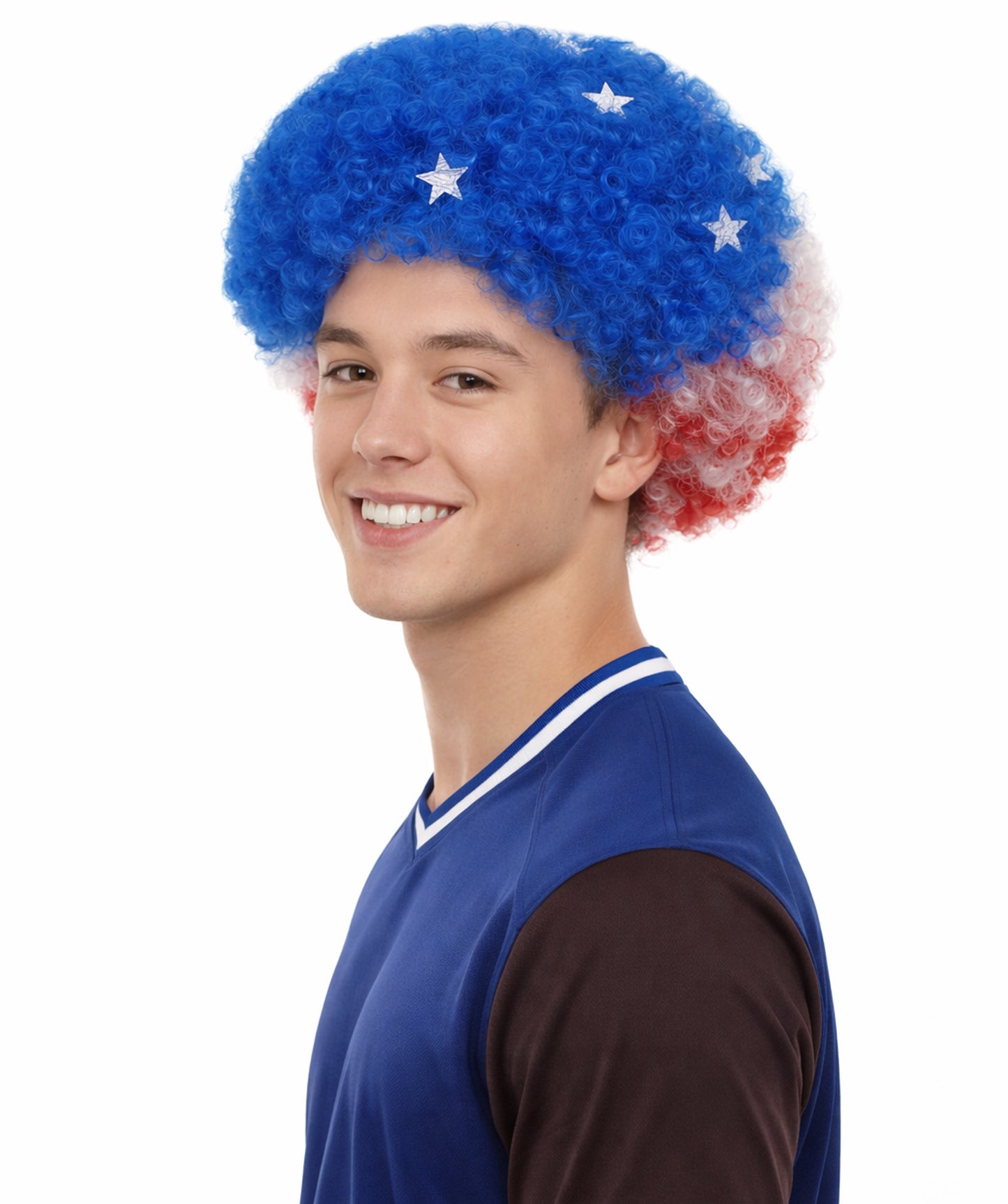 United States Sport Afro Fun Wig | Patriotic Afro Wig