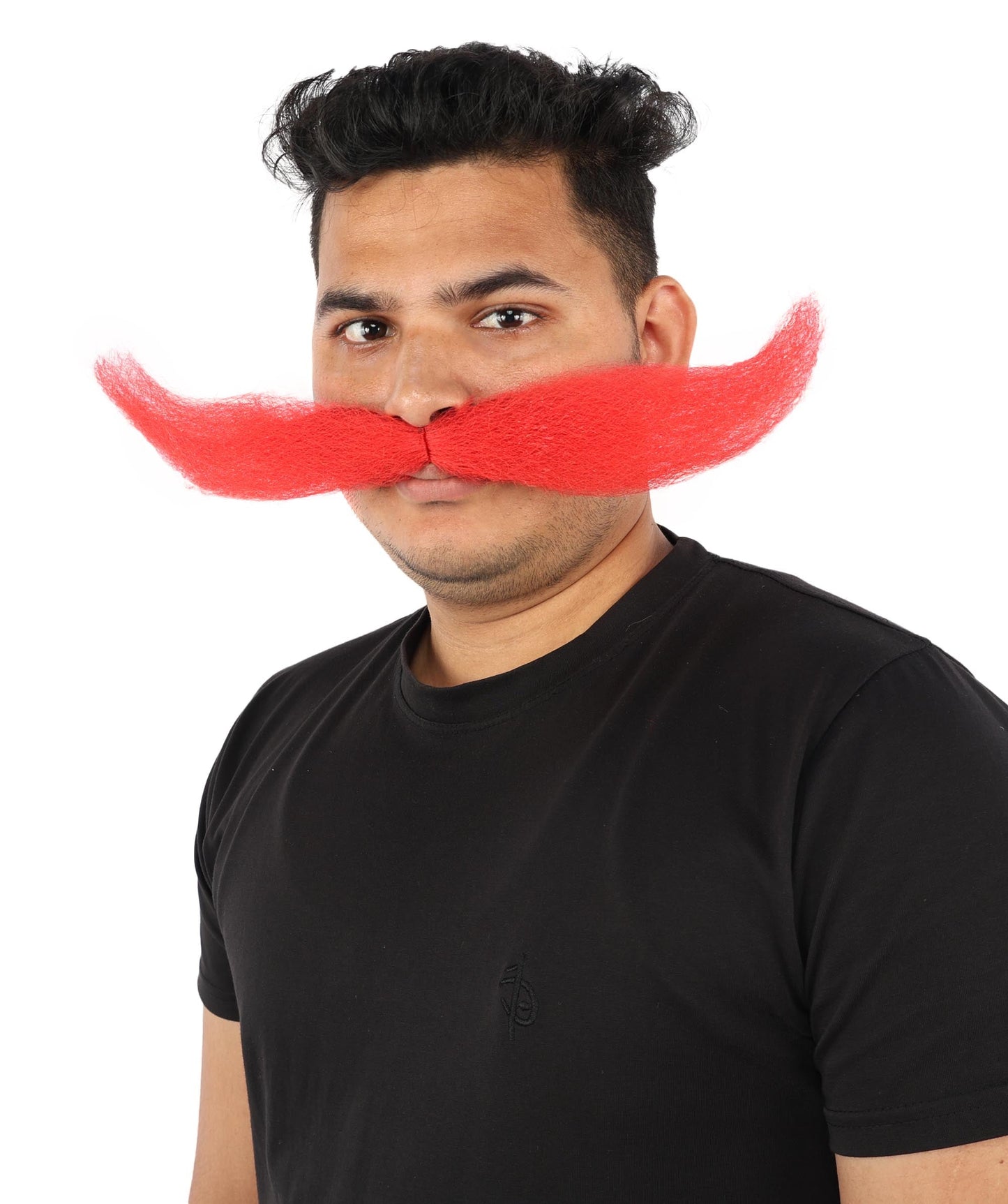 HPO Adult Men's Giant Mustache | Multiple Color Options | Self-Adhesive Fake Mustache | Realistic Costume Facial Hair Accessory for Halloween, Parties & Roleplay
