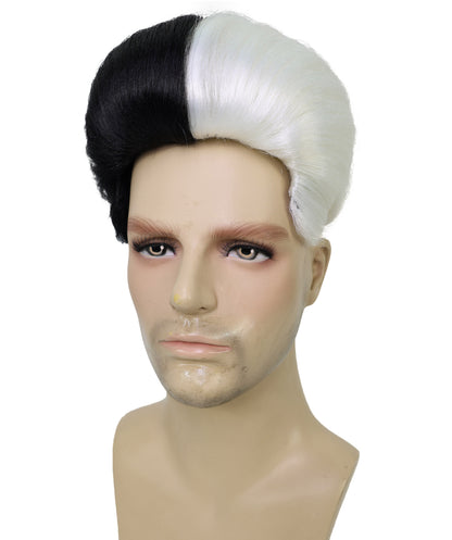 Korean Dictator Wig , Black Celebrity Wigs , Premium Breathable Capless Cap. Synthetic Fiber