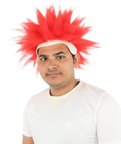 Men's Spiky Clown Theatrical Wig | Multicolor Options | Create of synthetic fiber, massive spiky volume, integrated forehead piece | Party, Halloween, theater, drag, performance, costume events