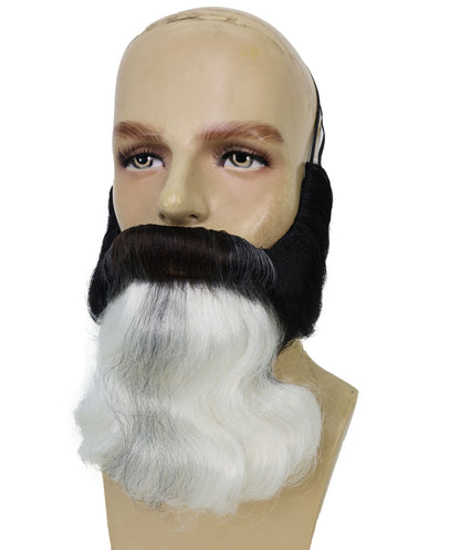 HPO Adult Men’s Realistic Beard & Moustache Set | Human Hair, Hand-Knotted for Film & Theater
