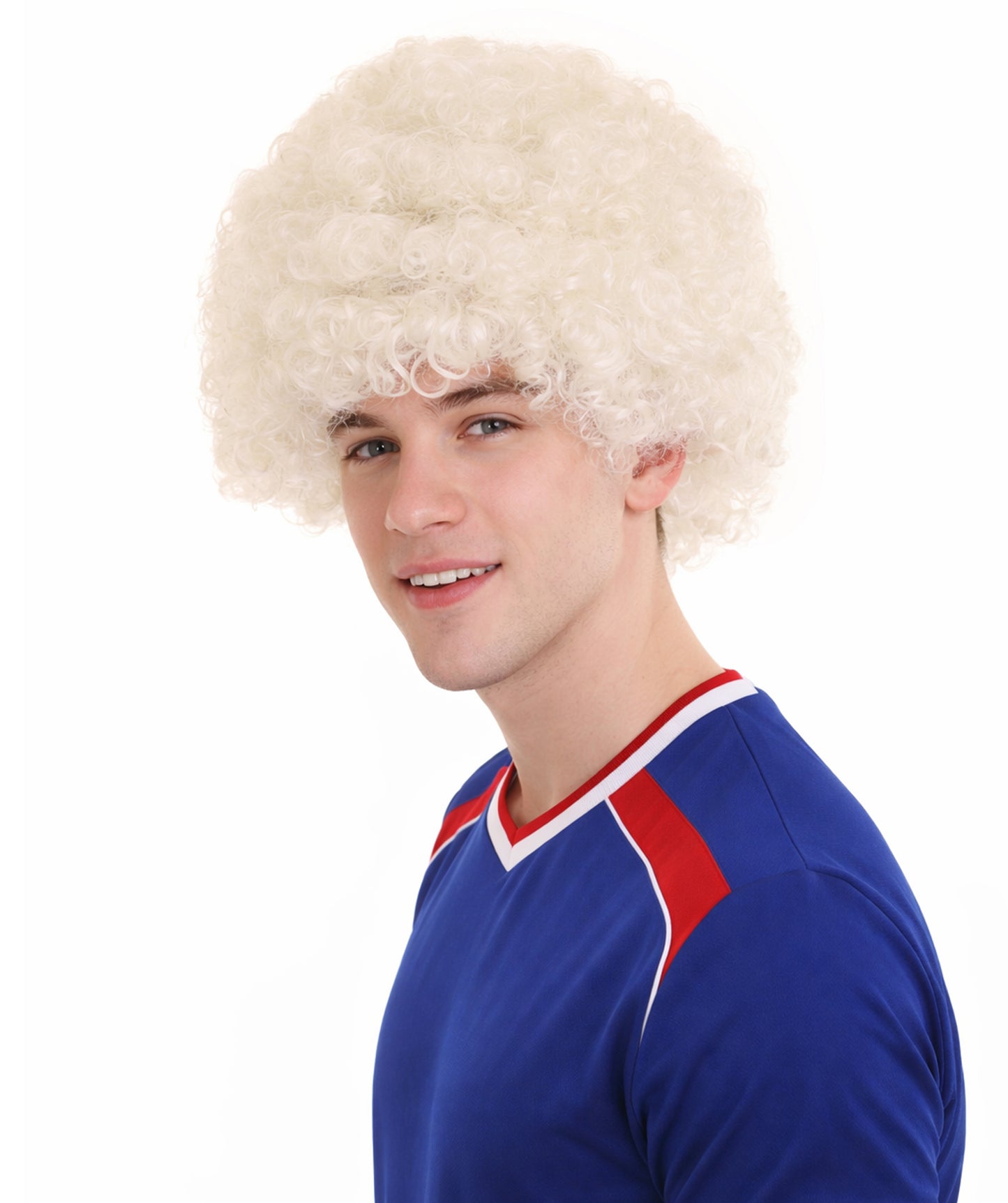 Green&White Unisex Afro Wig | Neon Green Jumbo Sports Wig