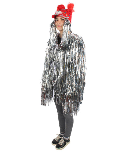 Adult Unisex DJ Tinsel Costume| Multiple Color Options