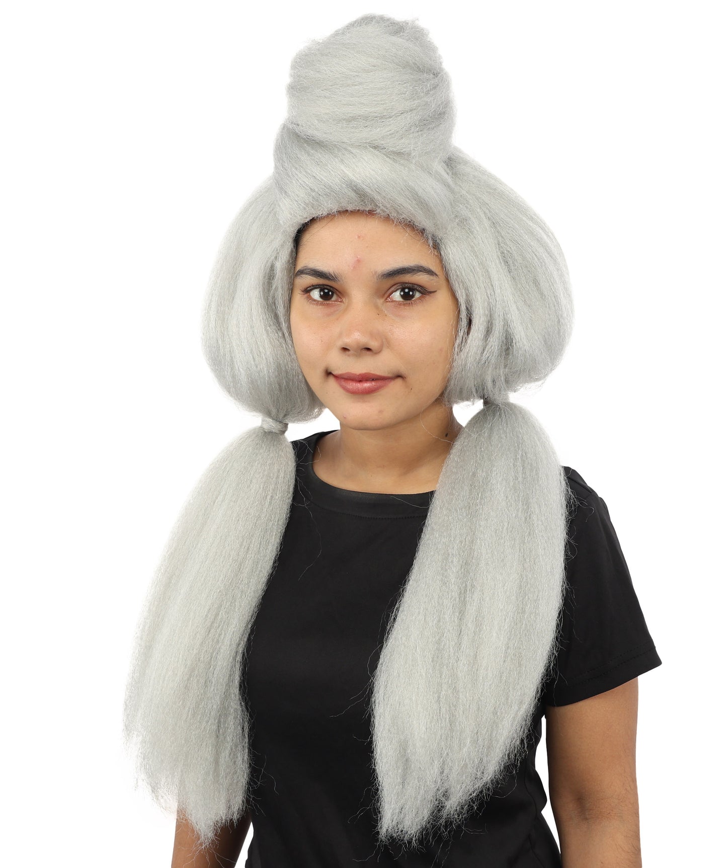 HPO Women’s High Volume Extra Long Yarn Twisted Bun Wig – Multiple Color Options | Bubble Ponytails Hairpiece with Capless Cap | Statement Headpiece for Halloween, Cosplay, Theater and Drag Looks