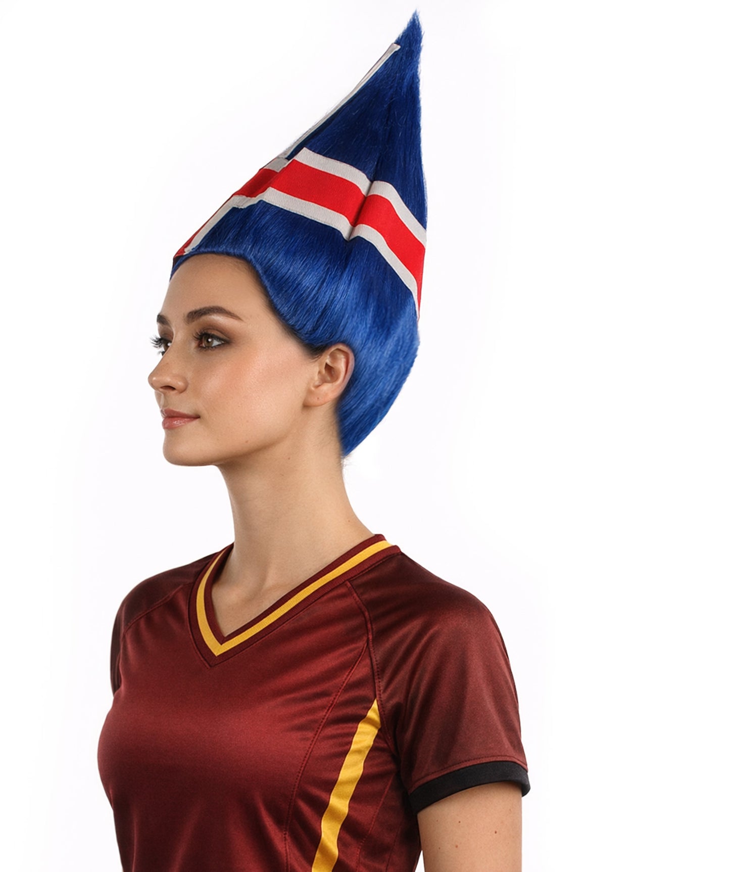 Iceland Flag Sport Troll Wig | Premium Breathable Capless Cap