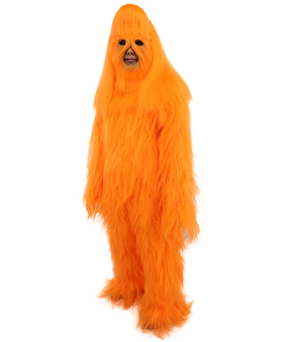 HPO Teen Extreme Hairy Person Costume Bundle & Mask Set - Full-Body Hair Suit Extra-Long Costume Wig for Halloween, Cosplay & Parties - Multiple Color Options